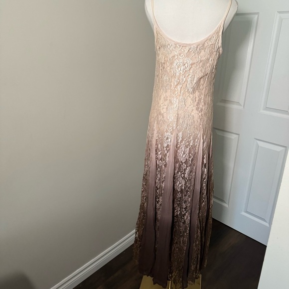 Vintage Fairycore  lace ombré maxi dress M - Picture 6 of 7